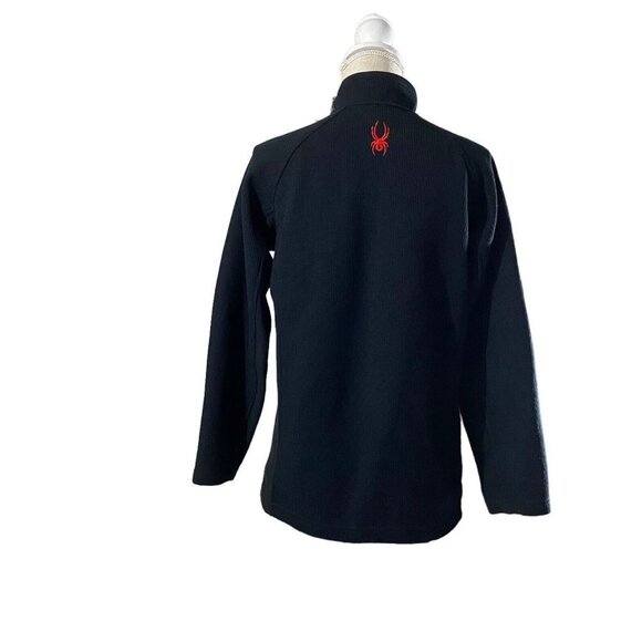 Spyder Big Boys Constant Black Red Full Zip Stryke Lined Sweater Jacket Size XL - Picture 4 of 13